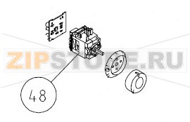 Таймер со звуковым сигналом Unox XF 085 Оригинальное название запчасти: TM011 - TIMER MS65 LOG. 16A T100 INTERR. BIP Unox XF 085 На деталировке запчасть Unox XF 085 под номером: 48
