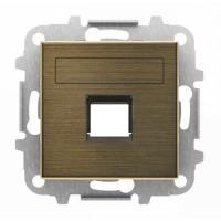 Накладка для одного суппорта/разъёма, античная латунь ABB 2CLA851810A1201