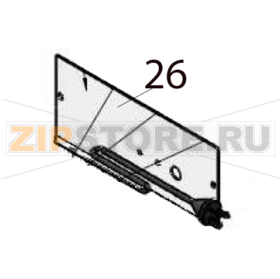 Electric box rear sealing plate Hurakan HKN-EF16 Electric box rear sealing plate Hurakan HKN-EF16Запчасть на деталировке под номером: 26
