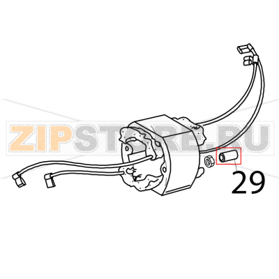 Sleeve motor stud KitchenAid 5K45SSEWH Sleeve motor stud KitchenAid 5K45SSEWHЗапчасть на деталировке под номером: 29
