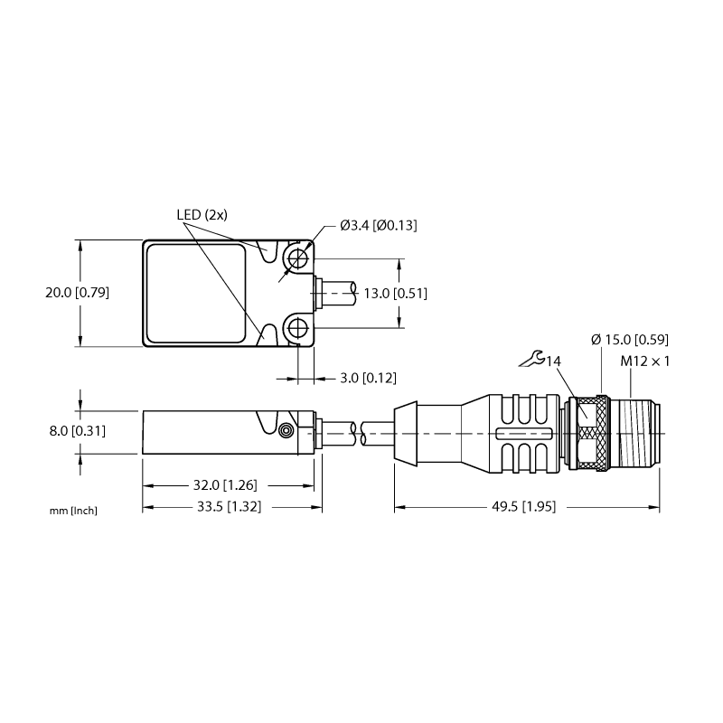 Датчик индуктивный Turck BI5-Q08-AP6X2/S34-1XOR-RS4 