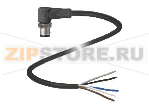 Кабель датчика-исполнительного устройства Cable connector V15S-W-BK10M-PUR-U Pepperl+Fuchs Описание оборудованияCable connector, M12, 5-pin, PUR cable
