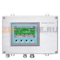 SIWAREX WT241 Весоизмерительный терминал для конвейерных весов. Корпус из нержавеющей стали позволяет эксплуатировать устройство в разнообразных условиях окружающей среды. Включает в себя SIWAREX WP241, SIMATIC KTP400 Basic цветная. Диапазон напряжения пи