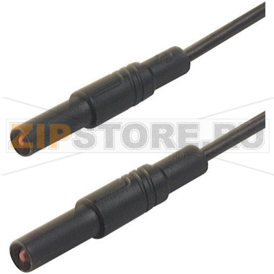 Провод измерительный 0.5 м, черный Hirschmann MLS GG 50/2,5 sw 