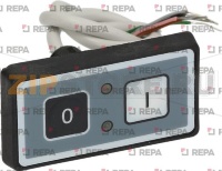 ПРЯМОУГОЛЬНАЯ КНОПОЧНАЯ ПАНЕЛЬ 0-I БЕЛО-ЧЕРНАЯ