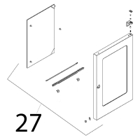 Oven door assembly Angelo Po FX101E1