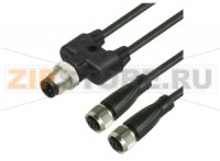 Сплиттер датчика-исполнительного устройства Y connection cable V1-G-BK0,3M-PUR-A-T-V1-G Pepperl+Fuchs