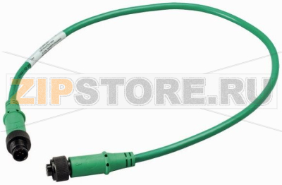Провод круглый SWD IP67, 0,6 м, 5-полюсн., со штекером M12 и гнездом M12 Eaton SWD4-M6LR5-2S 