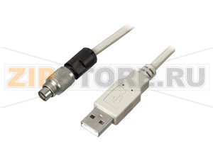 Соединитель линии передачи данных Connection cable USBA-2M-PUR-V34-G Pepperl+Fuchs Описание оборудованияConnection cable, USB to 4-pin M9, PUR cable
