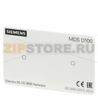 MOBY D  МОБИЛЬНЫЙ НАКОПИТЕЛЬ ДАННЫХ MDS D100 ISO CARD, 128 БАЙТ (ПАМЯТЬ ПРИЛОЖЕНИЙ), IP 68, ТЕМПЕРАТУРНЫЙ ДИАПАЗОН ОТ -25 ДО +80 ГРАД.ЦЕЛЬСИЯ, 85 X 54 X 0.9 Siemens 6GT2600-0AD10