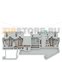 КЛЕММА ИЗОЛИРОВАННАЯ С НОЖОМ ПРУЖИННОЕ ПОДСОЕДИНЕНИЕ, 3 ПОДСОЕДИНЕНИЯ СЕЧЕНИЕ: 0.08 - 2.5 MM2, ШИРИНА: 5.2 MM, СЕРАЯ Siemens 8WH2003-6CF00