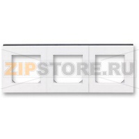 Рамка трехместная, белый/дымчатый чёрный ABB 2CHH015030A6062