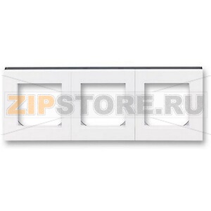 Рамка трехместная, белый/дымчатый чёрный ABB 2CHH015030A6062 