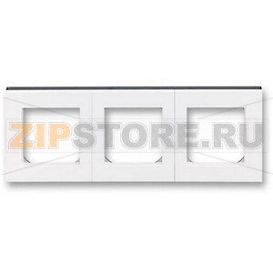 Рамка трехместная, белый/дымчатый чёрный ABB 2CHH015030A6062 