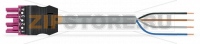 pre-assembled connecting cable; Eca; Socket/open-ended; 4-pole; Cod. B; Control cable 4 x 1.5 mm; 2 m; 1,50 mm; pink Wago 771-9994/106-207