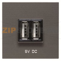 USB-переходник, 2М, 2х750 мА, 1х1500 мА, антрацитовый ABB 2CLA228500N1801