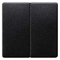 DELTA I-SYSTEM ЧЕРНЫЙ МЕТАЛЛИК ВЫКЛЮЧАТЕЛЬ 2 КЛАВИШИ С НУЛЕВЫМ ПРОВОДНИКОМ 55X55MM Siemens 5TG6225