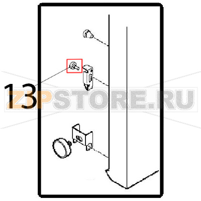 Frame pin Angelo Po FM1221E1 Frame pin Angelo Po FM1221E1Запчасть на деталировке под номером: 13