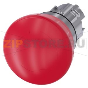 Грибовидная кнопка аварийного останова, 22 мм, кругл., глянцевый металл, цвет: красный, 40 мм, фиксация согласно DIN EN ISO 13850, поворотный расцепной механизм Siemens 3SU1050-1LB20-0AA0 