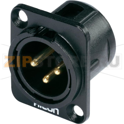 Разъем встроенный XLR с D-образным фланцем Hicon HI-X3DM-G 