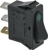 ЧЕРНЫЙ ОДНОПОЛЮСНЫЙ ПЕРЕКЛЮЧАТЕЛЬ, 16 А, 250 В,