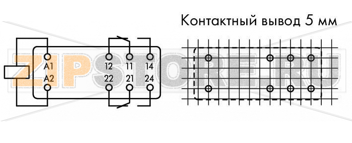 Базовое реле; Номинальное входное напряжение: 60 В пост.тока; 2 перекидных контакта; Предельный длительный ток: 8 А; Ширина модуля: 13 мм; 15 мм высотой Wago 788-164 