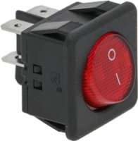 BIPOLAR SWITCH RED 16A 250V