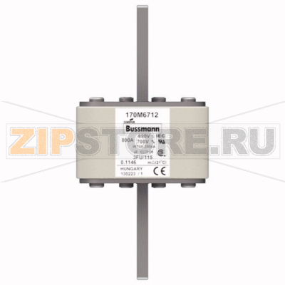 Предохранитель, 800 A, AC 690 В, 200 кА, size 3, 67x92x155 мм, aR, IEC UL Eaton FUSE 800A 690V 