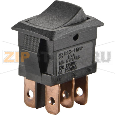 Переключатель клавишный 250 В/AC, 6 А, 2 x вкл/вкл TRU Components TC-R13-166PB-02 