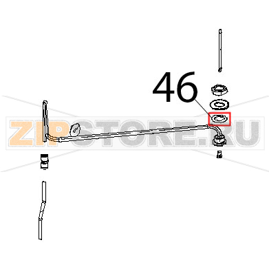 Guar. PTFE and CARB, nuovo scarico, Ø: 42x28.5x2 Unox XB 403 Guar. PTFE and CARB, nuovo scarico, Ø: 42x28.5x2 Unox XB 403Запчасть на деталировке под номером: 46