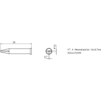 Жало паяльное, форма: долотообразное, наконечник: 1.6 мм, 1 шт Weller XT-A