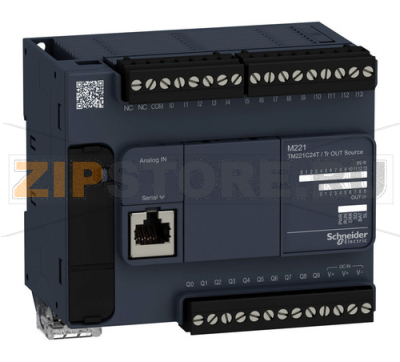 Контроллер логический 24 В, 0.5 А Schneider Electric TM221C24T 