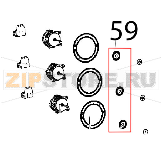 Уплотнитель вала двигателя Unox XB 895 Уплотнитель вала двигателя Unox XB 895Запчасть на деталировке под номером: 59