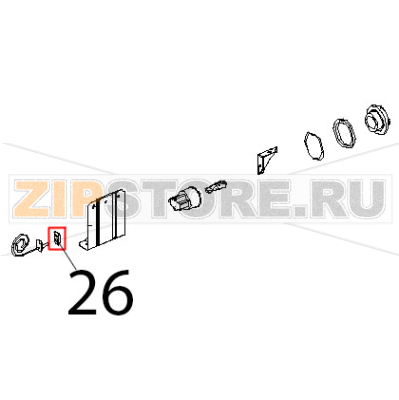 Temperature probe NTC seal Unox XF 188 Temperature probe NTC seal Unox XF 188Запчасть на деталировке под номером: 26