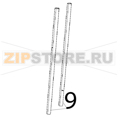 Tubo maniglia, Ø: 18x1 Unox XL 413 Tubo maniglia, Ø: 18x1 Unox XL 413Запчасть на деталировке под номером: 9