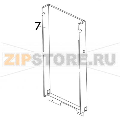 Pannello posteriore Elettrobar Fast 80D Pannello posteriore Elettrobar Fast 80DЗапчасть на деталировке под номером: 7