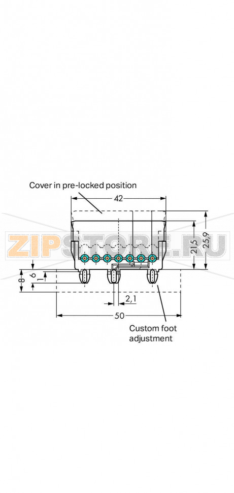 Conductor support, base; 7-pole; 2,50 mm; white Wago 267-412 Универсальная модульная система соединения, от 5 до 11 контактовВозможность расширения системы в будущемКомпактный дизайн...