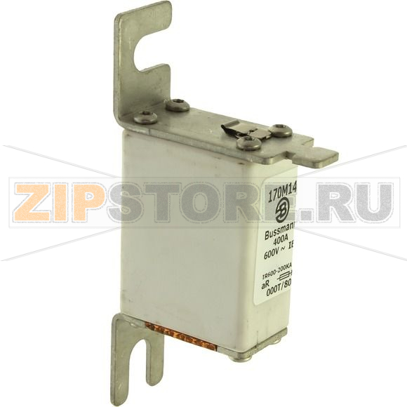 Предохранитель, 400 A, AC 600 В, 200 кА, size 000, 21x40x100 мм, aR, DIN, IEC Eaton FUSE 400A 6 