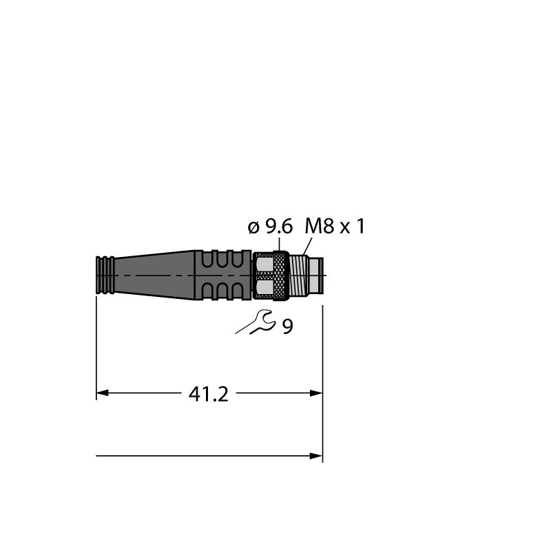 Кабель PUR Turck WKC4T-P7X2-1-PSG3M/TXL 