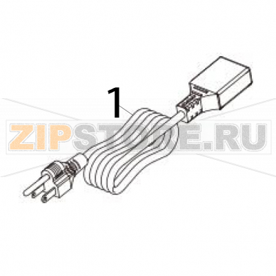 Power cord, EU 90 degree TSC MH641 Power cord, EU 90 degree TSC MH641Запчасть на деталировке под номером: 1