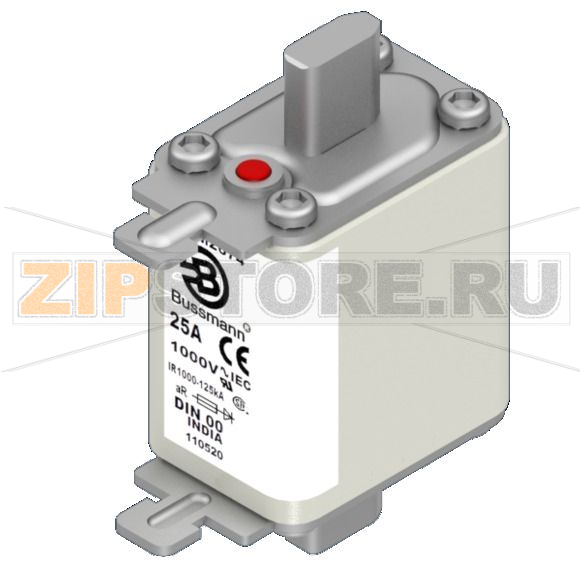 Предохранитель, 32 A, AC 1000 В, 125 кА, DIN 00, aR, DIN, IEC Eaton FUSE 32A 1000V DIN 00 AR 