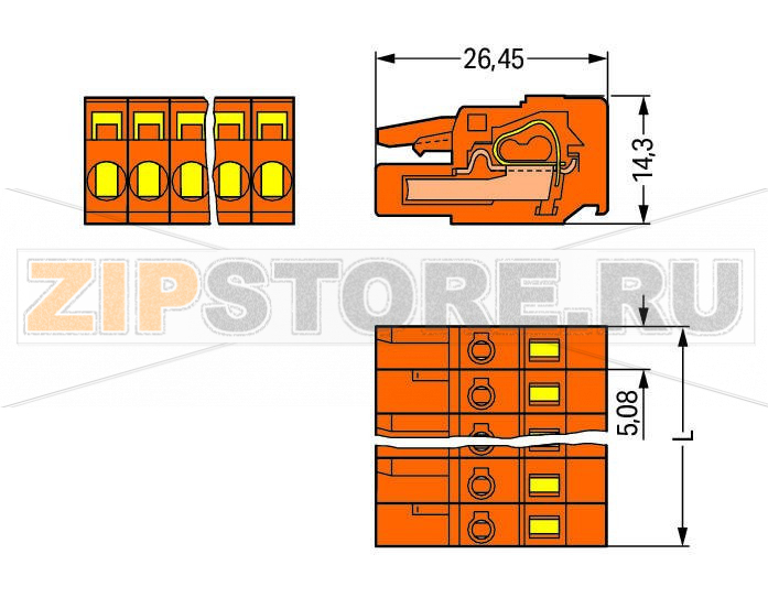 MCS MIDI Classic 1-conductor female plug; with integrated end plate; 2.5 mm; Pin spacing 5.08 mm; 22-pole; 2,50 mm; orange Wago 231-322/102-000 Универсальное соединение для всех типов проводниковПростая предварительная сборка и монтаж на устройстве посредством горизонтального и вертикального монтажа CAGE CLAMP®Встроенные тестовые портыВозможны варианты кодировки...