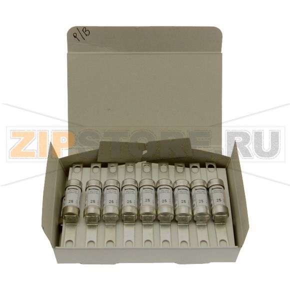Предохранитель, 25 A, AC 600 В, DC 250 В, 200 кА, HRCII-C, 14x85 мм, CSA Eaton 25Amp 600V CANADIA 