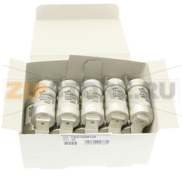 Предохранитель, 100 A, AC 415 В, 80 кА, BS88/A4, 27x110 мм, gM, BS Eaton 100M125 415V AC BS88 FUS 