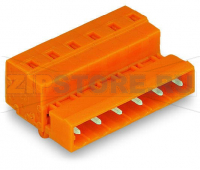 MCS MIDI Classic 1-проводная вилка; Монтажные ножки; 2,5 мм; Шаг контактов 7,62 мм; 4-пол.; 2,50 mm; оранжевые Wago 731-634/018-000