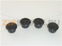 KIT 4 TAPPI NERI IN PLASTICA ø 16 mm