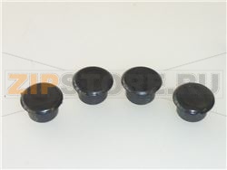 KIT 4 TAPPI NERI IN PLASTICA ø 16 mm 