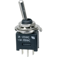 Тумблер 250 В/AC, 3 А, 1 x вкл/вкл, 1 шт SCI MTE102A1