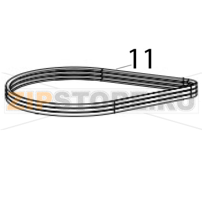 V-belt Hurakan HKN-20SN V-belt Hurakan HKN-20SNЗапчасть на деталировке под номером: 11