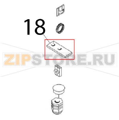 Electrical panel spacer Angelo Po FM1221E1 Electrical panel spacer Angelo Po FM1221E1Запчасть на деталировке под номером: 18